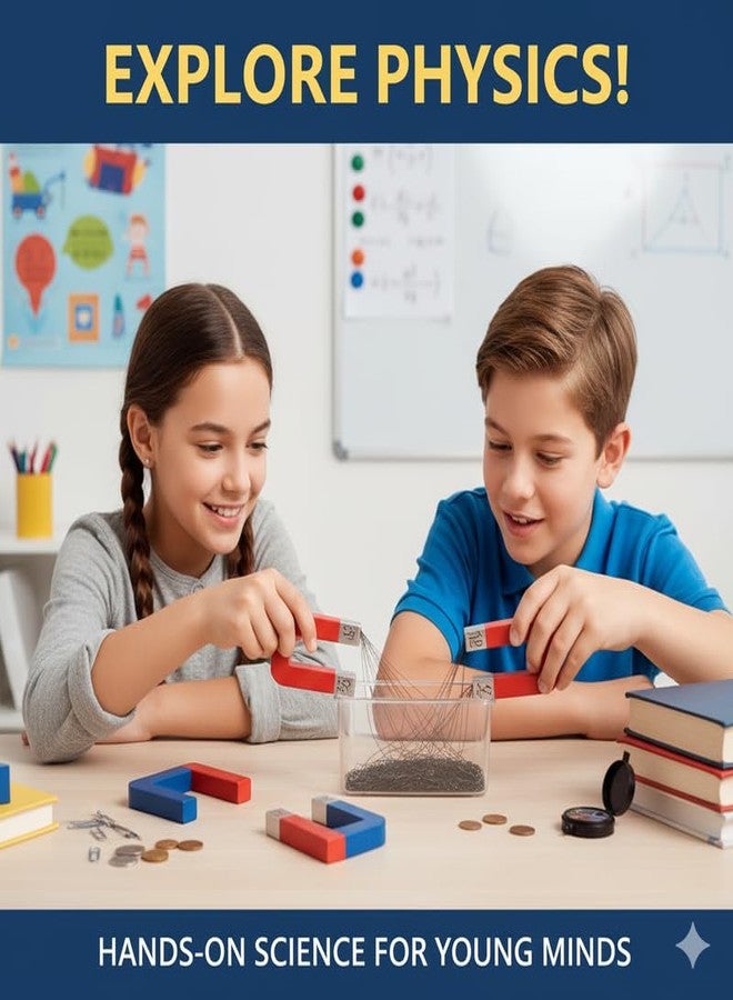 ESPtronics مجموعة مغناطيسات ESPtronics، قطعتان بطول 50 مم، مع مغناطيس على شكل حرف U، وعلامات القطب الشمالي والجنوبي، للمشاريع، مجموعة تجارب علمية تعليمية لطلاب المدارس، للاستخدام في الفصول الدراسية والمختبرات، مغناطيسية - Image 4